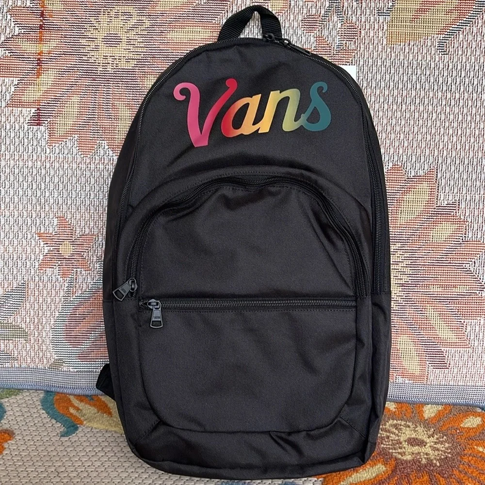 VANS Ranged 2 Backpack Black Women Men’s Casual School Student NWT - Picture 16 of 16